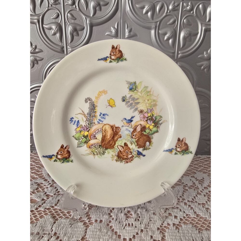 Vtg Harleigh Fine Bone China England Spring Rabbits Decorative Plate